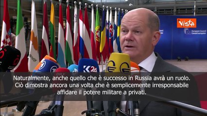 Russia, Scholz: Irresponsabile affidare potere militare ai privati