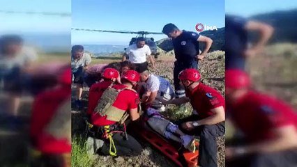 Tunceli'de yüksekten düşen genç kız askeri helikopterle hastaneye kaldırıldı