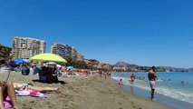 4K Malaga Spain Summer Beach Walking Tour Costa del Sol 2023 #malaga
