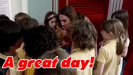 Kate had a great day with the children at Young VA, as she hugged and laughed with them