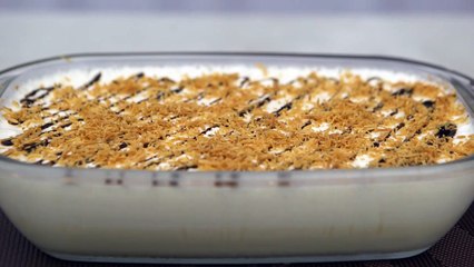 Mousse de leite condensado com coco queimado