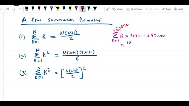 Area and finite sums - closed forms for sum of the first n integers, squares, and cubes