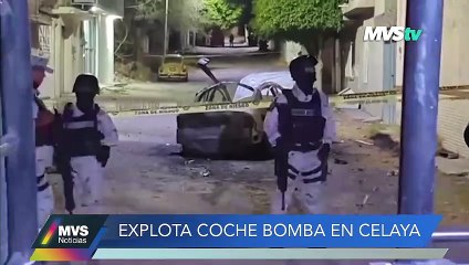 Explota coche bomba en Celaya, Guanajuato