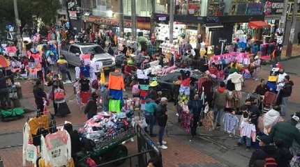 Autoridades hicieron enorme operativo contra el contrabando en San Victorino