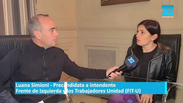 Luana Simioni precandidata a intendente Frente de Izquierda y los Trabajadores Unidad (FIT-U)