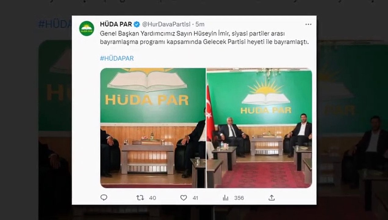 Saadet ve DEVA Partisi'nden HÜDA PAR'a bayram ziyareti