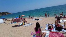 4K Beach Walk - Costa Brava Spain - Lloret de Mar - August 2022