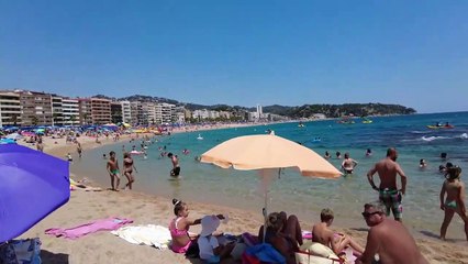 Beach Walk Spain - Costa Brava  - Lloret de Mar - August 2022