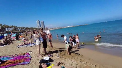 Barceloneta Beach - Barcelona Spain - Beach Walk - Holiday - June 2022