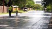 Putting cool pavement to the test during a Texas heat wave