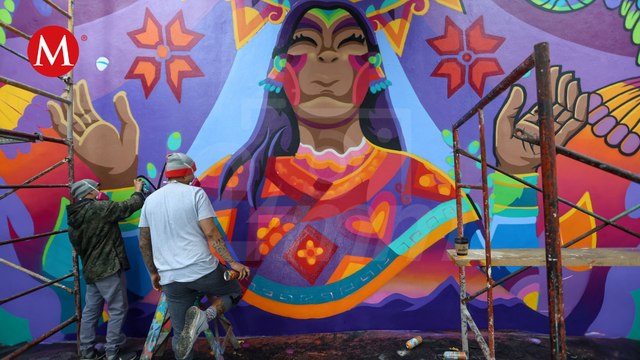 Muralistas buscan concientizar sobre los feminicidios en Edomex