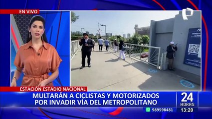 Multarán a ciclistas y patrulleros con el 8% de 1 UIT por invadir la vía del Metropolitano