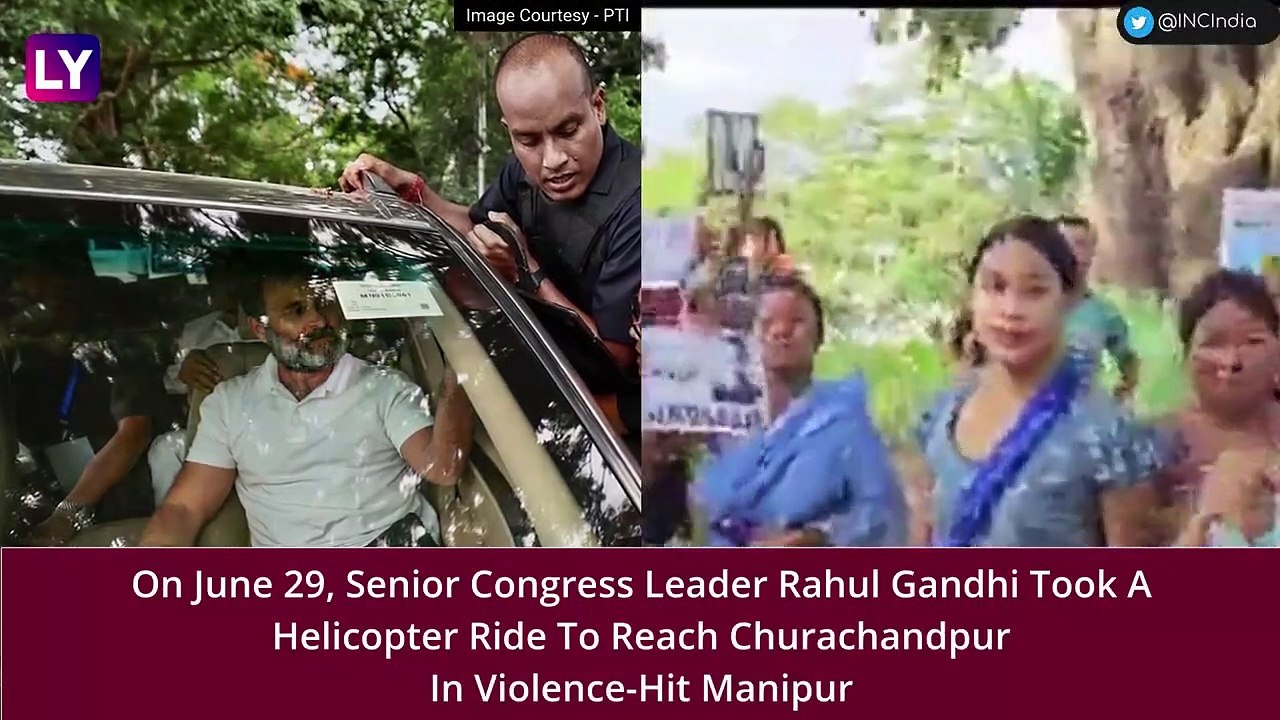 Manipur Violence: Rahul Gandhi Stopped On Road By Cops; Congress Leader Takes Chopper To Reach Relief Camp