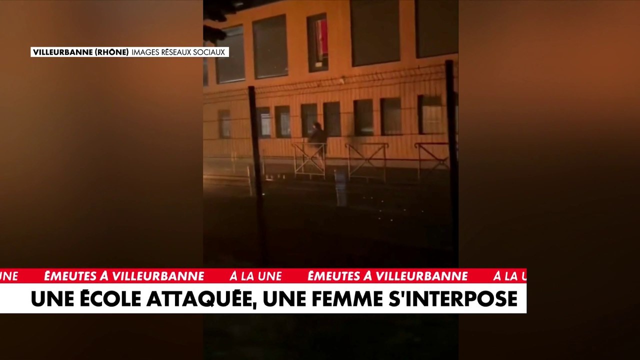 «Pas l’école, ne touchez pas à l’école», une femme tente d’empêcher l’attaque d’une école à Villeurbanne