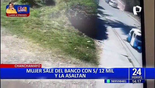 Chanchamayo: Delincuentes en moto roban 12 mil soles a mujer que salía del banco