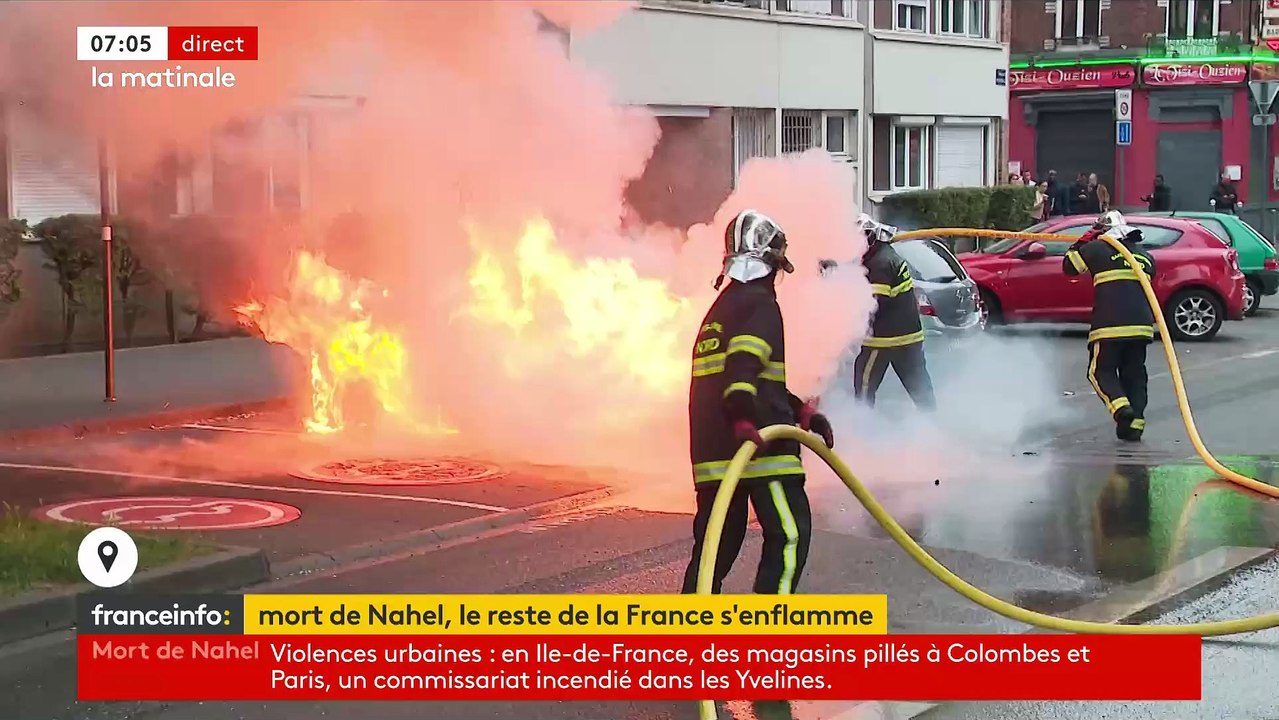 Les images des émeutes de la troisième nuit de violences partout en France