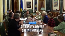 Zelenskyy recebe Greta Thunberg em Kiev