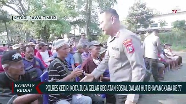 Polres Kediri Kota Gelar Sejumlah Kegiatan Sosial Peringati HUT Bhayangkara Ke 77