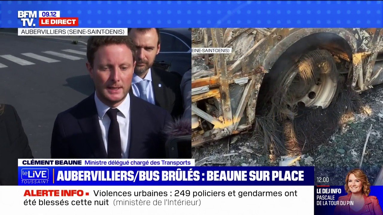 Clément Beaune à propos du centre de bus incendié à Aubervilliers: "Des mesures de sécurisation des centres comme celui-ci seront aussi renforcées"