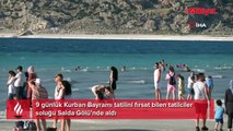Türkiye'nin Maldivleri Salda Gölü'ne bayramda ziyaretçi akını