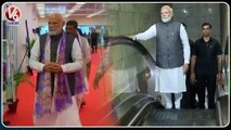PM Modi Visits Metro Station In Delhi _ V6 News (1)