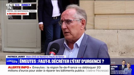 Mort de Nahel: Patrick Jarry, maire de Nanterre exprime "la tristesse et la désolation des habitants face aux violences"