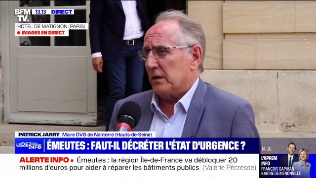 Mort de Nahel: Patrick Jarry, maire de Nanterre exprime la tristesse et la désolation des habitants face aux violences