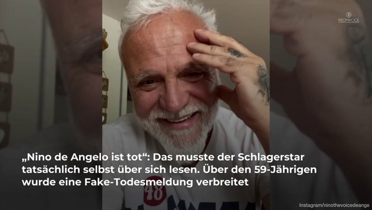 Fake-todesmeldung: nino de angelo außer sich
