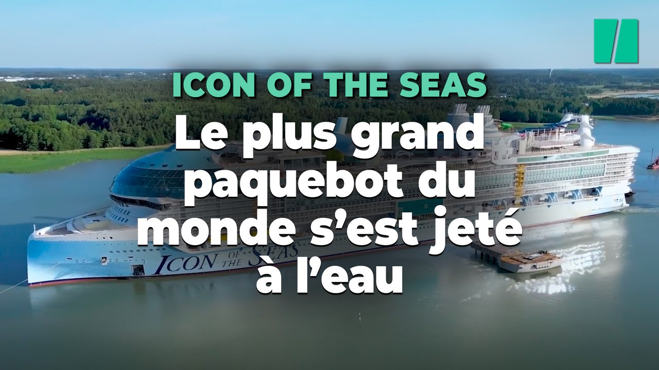 L’Icon of the Seas, plus grand paquebot du monde, s’est lancé pour la première fois à l’eau