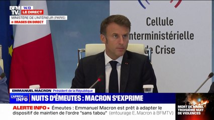 Emmanuel Macron: "Il y a une instrumentalisation inacceptable de la mort d'un adolescent"