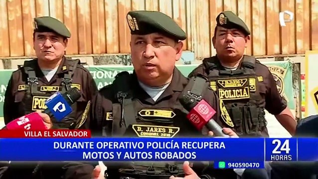 Villa El Salvador: recuperan en megaoperativo más de 70 vehículos robados
