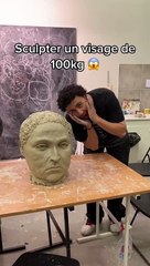 Sculpter un visage de 100kg 