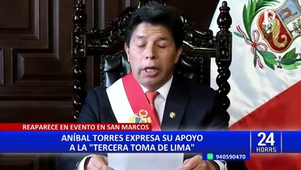 下载视频: Aníbal Torres afirma que Pedro Castillo sigue siendo presidente pese a golpe de Estado