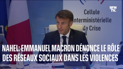 Скачать видео: Nuits d'émeutes: Emmanuel Macron dénonce le rôle des jeux vidéos et des réseaux sociaux