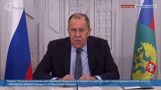 Lavrov: Rússia será mais forte após motim do grupo Wagner