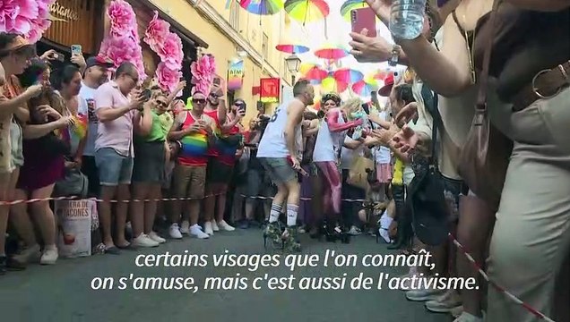 A vos talons, prêt, partez! : à Madrid, la fameuse course en talons aiguilles