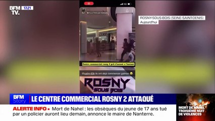 Émeutes: un centre commercial de Rosny-sous-Bois pillé