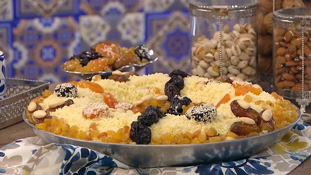 كسكس بالفواكه الجافة - Couscous aux fruits secs