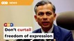 Be more careful with your words, Fahmi told over livestream warning