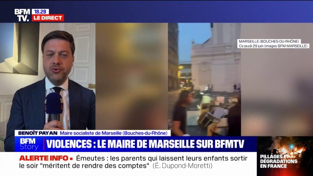 Émeutes: Personne ne peut accepter que la réponse soit la violence , affirme le maire socialiste de Marseille, Benoît Payan