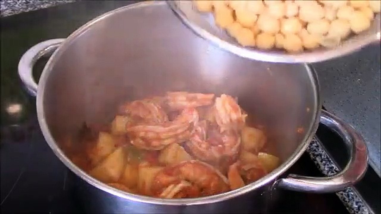Garbanzos con langostinos parte 2