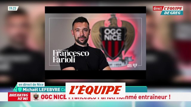 Farioli nommé entraîneur de Nice - Foot - Transferts - L1