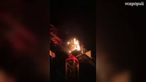 Se hace viral en Francia este video de una grúa en llamas en Toulouse durante las protestas por la muerte del joven Nahel