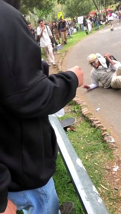 Skater Flies Off Board During Go Skateboarding Day