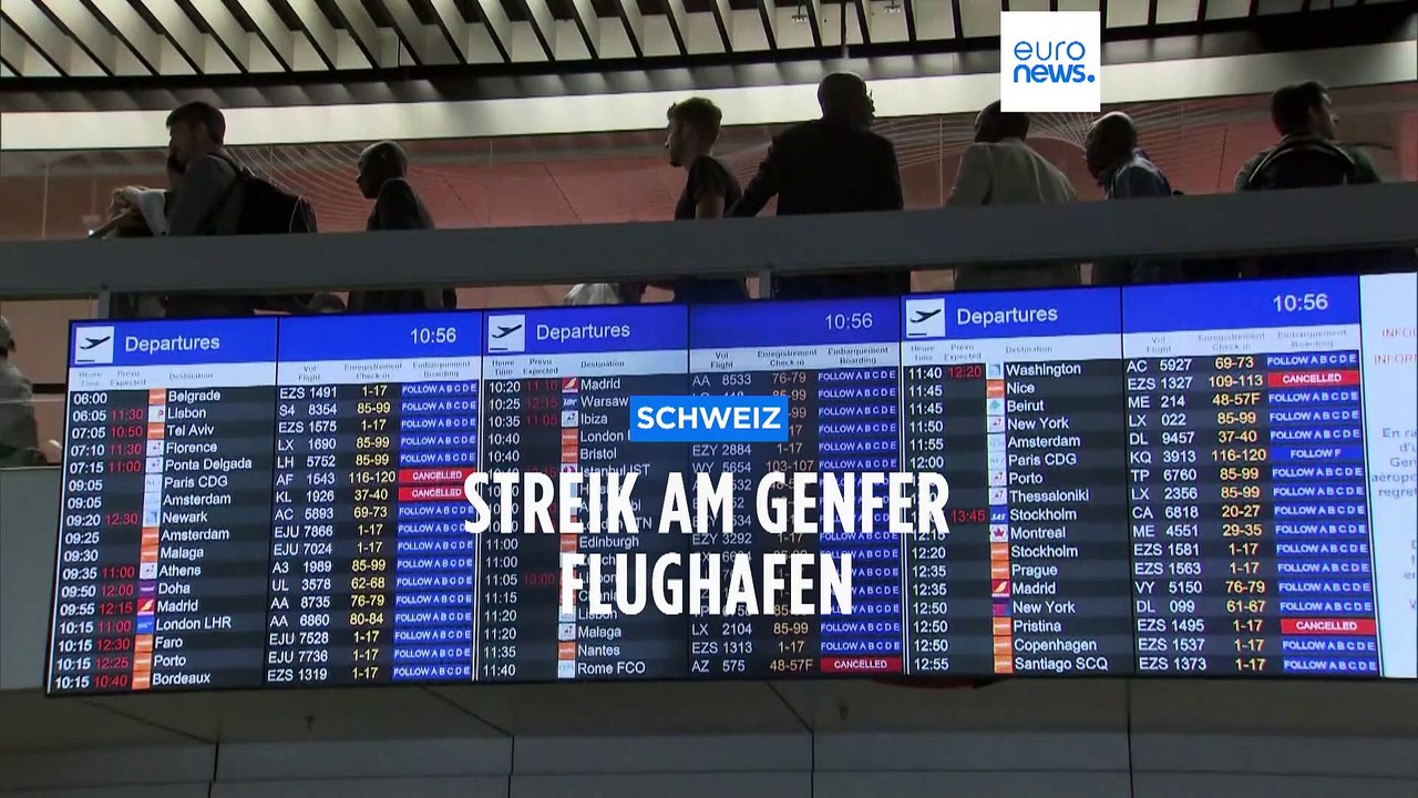 Seltener Streik in der Schweiz: Genfer Flughafen lahmgelegt