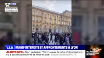 Des affrontements en cours à Lyon sur la place des Terreaux