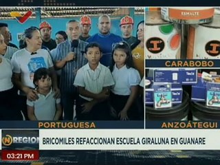 Bricomiles realizan trabajos de recuperación en el centro educativo Giraluna del mcpio. Guanare