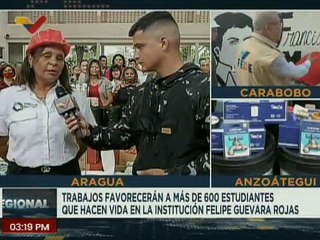 Entregan materiales para la recuperación de la U.E. "Felipe Guevara Rojas" en el estado Aragua