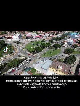 Intersección del cuarto anillo y Av. Virgen de Cotoca será cerrada por construcción de viaducto