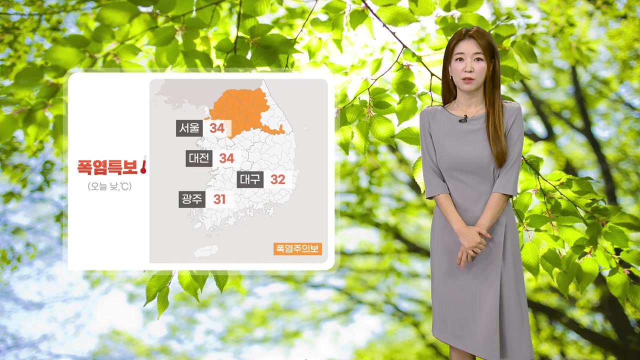 [날씨] 중북부 폭염주의보...서울 34℃, 충청 이남 소나기 / YTN